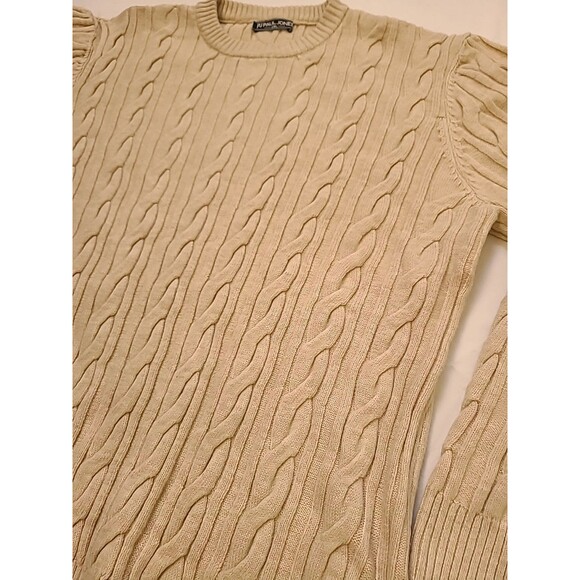 PJ Paul Jones Sweater Men 2XL Cable Sweater Beige NWT - Picture 2 of 6